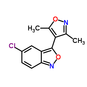 5-氯-3-(3,5-二甲基-4-异噁唑基)-2,1-苯异噁唑结构式_60467-25-6结构式