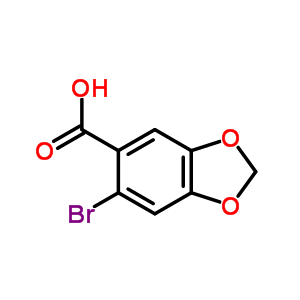 6-Bromobenzo[d][1,3]dioxole-5-carboxylic acid Structure,60546-62-5Structure