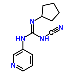 2-Cyano-1-cyclopentyl-3-(3-pyridyl)guanidine Structure,60560-22-7Structure