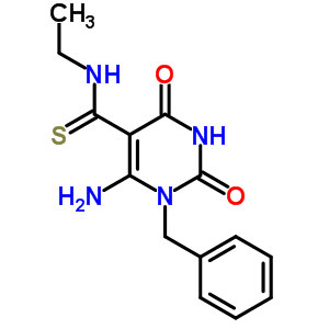 5-Pyrimidinecarbothioamide,6-amino-n-ethyl-1,2,3,4-tetrahydro-2,4-dioxo-1-(phenylmethyl)- Structure,60663-65-2Structure