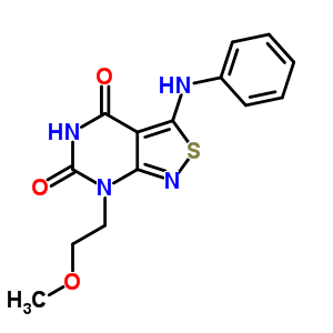 Isothiazolo[3,4-d]pyrimidine-4,6(5h,7h)-dione,7-(2-methoxyethyl)-3-(phenylamino)- Structure,60663-80-1Structure