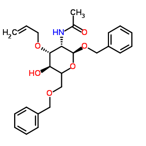 Benzyl 2-acetamido-3-o-allyl-6-o-benzyl-2-deoxy-alpha-d-glucopyranoside Structure,60920-82-3Structure