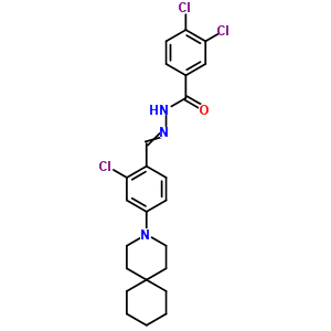 N-[[4-(3-azaspiro[5.5]undec-3-yl)-2-chloro-phenyl]methylideneamino]-3,4-dichloro-benzamide Structure,60948-31-4Structure