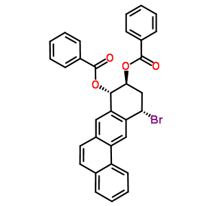 (8alpha,9beta,11alpha)-11-溴-8,9,10,11-四氢-苯(a)蒽-8,9-二醇二苯甲酸结构式_60968-14-1结构式