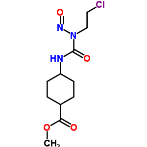 4β-[3-(2-chloroethyl)-3-nitrosoureido]-1α-cyclohexanecarboxylic acid methyl ester Structure,61137-47-1Structure