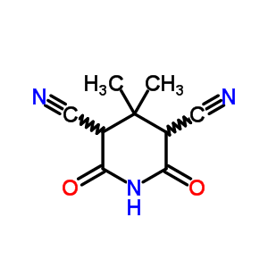 4,4-Dimethyl-2,6-dioxopiperidine-3,5-dicarbonitrile Structure,61193-04-2Structure