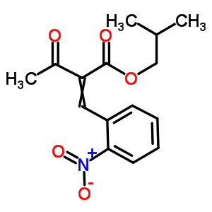 2-(2-硝基苄亚基)乙酰乙酸异丁酯结构式_61312-59-2结构式