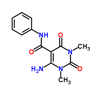 5-Pyrimidinecarboxamide,6-amino-1,2,3,4-tetrahydro-1,3-dimethyl-2,4-dioxo-n-phenyl- Structure,61317-83-7Structure