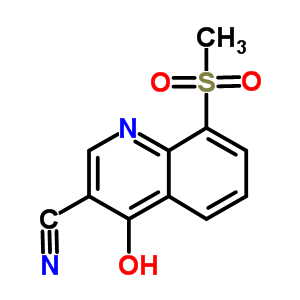 4-Hydroxy-8-(methylsulfonyl)-3-quinolinecarbonitrile Structure,61338-19-0Structure