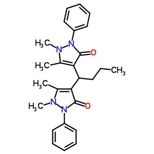 4-[1-(1,5-Dimethyl-3-oxo-2-phenyl-pyrazol-4-yl)butyl ]-1,5-dimethyl-2-phenyl-pyrazol-3-one Structure,61358-29-0Structure