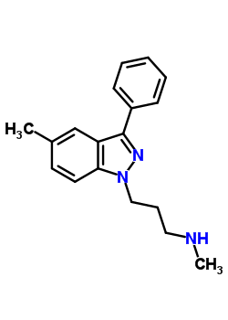 1-(3-(Methylamino)-propyl)-5-methyl-3-phenyl-1h-indazole Structure,61365-76-2Structure