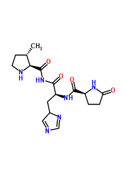 焦谷氨酰-组氨酰-3-甲基脯氨酰胺结构式_61406-69-7结构式