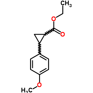 Cyclopropanecarboxylicacid, 2-(4-methoxyphenyl)-, ethyl ester, (1r,2r)-rel- Structure,6142-64-9Structure