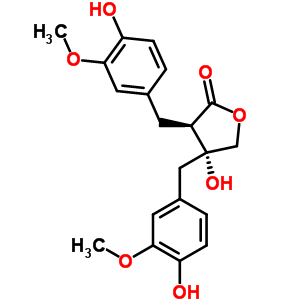 (3R)-3β,4α-双(3-甲氧基-4-羟基苄基)-3-羟基四氢呋喃-2-酮结构式_61521-74-2结构式