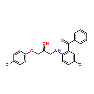 [5-Chloro-2-[[3-(4-chlorophenoxy)-2-hydroxy-propyl]amino]phenyl]-phenyl-methanone Structure,61554-28-7Structure