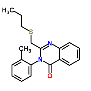 3-(2-Methylphenyl)-2-[(propylthio)methyl ]quinazolin-4(3h)-one Structure,61554-69-6Structure