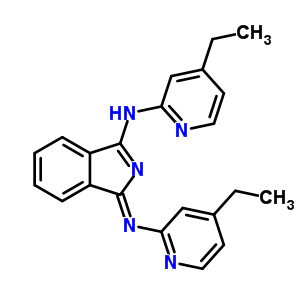 (3E)-n-(4-ethylpyridin-2-yl)-3-(4-ethylpyridin-2-yl)imino-isoindol-1-amine Structure,61702-05-4Structure