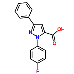 2-(4-Fluoro-phenyl)-5-phenyl-2h-pyrazole-3-carboxylic acid Structure,618101-93-2Structure