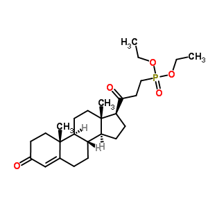 (8S,9s,10r,13r,14s,17s)-17-(3-diethoxyphosphorylpropanoyl)-10,13-dimethyl-1,2,6,7,8,9,11,12,14,15,16,17-dodecahydrocyclopenta[a]phenanthren-3-one Structure,6182-23-6Structure