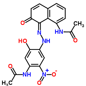 N-[4-[[8-(acetylamino)-2-hydroxy-1-naphthyl ]azo]-5-hydroxy-2-nitrophenyl ]acetamide Structure,61827-66-5Structure