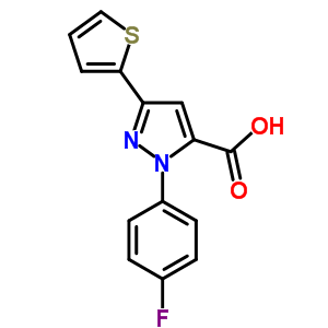 2-(4-Fluoro-phenyl)-5-thiophen-2-yl-2h-pyrazole-3-carboxylic acid Structure,618382-80-2Structure