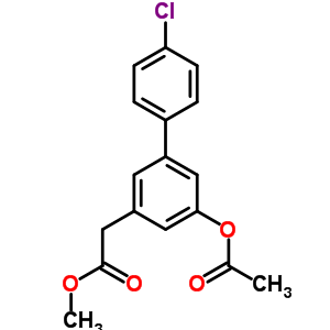 5-(乙酰基氧基)-4-氯-(1,1-联苯)-3-乙酸甲酯结构式_61888-72-0结构式