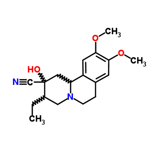 2H-benzo[a]quinolizine-2-carbonitrile,  3-ethyl-1,3,4,6,7,11b-hexahydro-2-hydroxy-9,10-dimethoxy- Structure,62041-66-1Structure