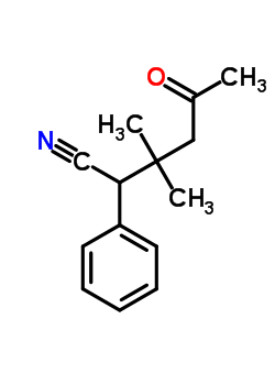 3,3-Dimethyl-5-oxo-2-phenyl-hexanenitrile Structure,62071-29-8Structure