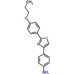 4-[2-(4-丙氧基苯基)-1,3-噻唑-4-基]苯胺结构式_62178-12-5结构式