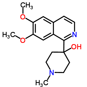 4-(6,7-二甲氧基异喹啉-1-基)-1-甲基-哌啶-4-醇结构式_62370-82-5结构式