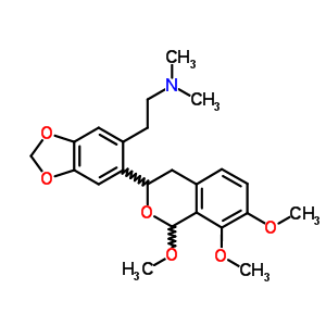 N,n-dimethyl-2-[6-(1,7,8-trimethoxyisochroman-3-yl)benzo[1,3]dioxol-5-yl]ethanamine Structure,62421-43-6Structure