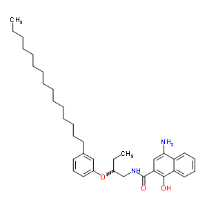 4-氨基-1-羟基-N-[2-(3-十五烷基苯氧基)丁基]-2-萘甲酰胺结构式_62592-57-8结构式