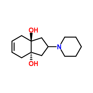 (3As,7as)-2-(1-哌啶)-2,3,4,7-四氢-1H-茚-3a,7a-二醇结构式_62687-84-7结构式