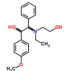 2-(Ethyl-(2-hydroxyethyl)amino)-1-(4-methoxyphenyl)-2-phenyl-ethanol Structure,6269-11-0Structure