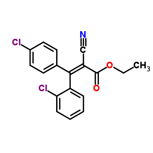 Ethyl (e)-3-(2-chlorophenyl)-3-(4-chlorophenyl)-2-cyano-prop-2-enoate Structure,62715-63-3Structure