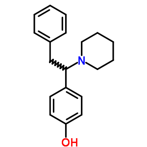 4-[2-苯基-1-(1-哌啶基)乙基]苯酚盐酸盐结构式_6277-90-3结构式