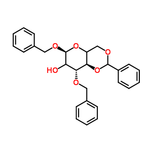 苄基3-O-苄基-4,6-O-亚苄基吡喃己糖苷结构式_62774-16-7结构式