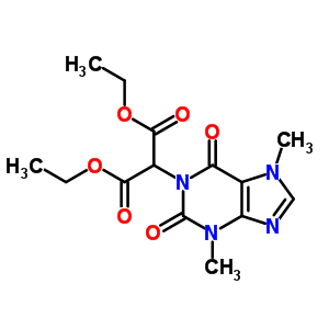 Diethyl 2-(3,7-dimethyl-2,6-dioxo-purin-1-yl)propanedioate Structure,62787-59-1Structure