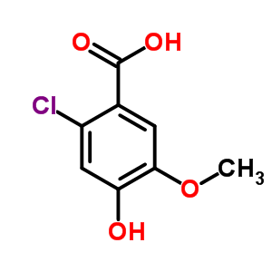 2-chloro-4-hydroxy-5-methoxybenzoic acid Structure,62936-24-7Structure