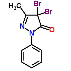 4,4-Dibromo-5-methyl-2-phenyl-pyrazol-3-one Structure,62947-11-9Structure