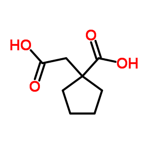 1-(Carboxymethyl)cyclopentanecarboxylic acid Structure,62953-73-5Structure