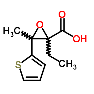 2-Ethyl-3-methyl-3-thiophen-2-yl-oxirane-2-carboxylic acid Structure,6304-48-9Structure