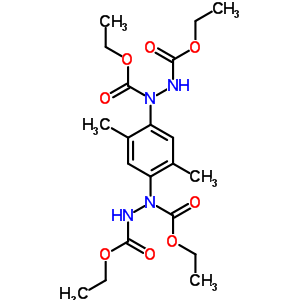 n-(乙氧基羰基氨基)-n-[4-[乙氧基羰基-(乙氧基羰基氨基)氨基]-2,5-二甲基-苯基]氨基甲酸乙酯结构式_6304-69-4结构式