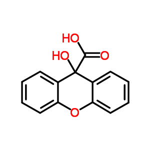 9-Hydroxy-9h-xanthene-9-carboxylic acid Structure,6309-32-6Structure