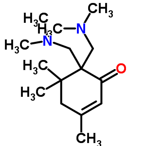 6,6-Bis(dimethylaminomethyl)-3,5,5-trimethyl-cyclohex-2-en-1-one Structure,6309-35-9Structure