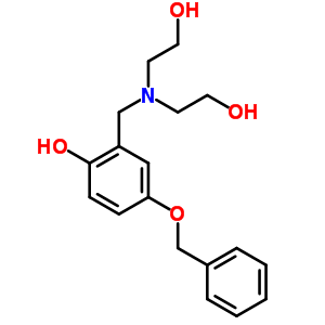 Phenol,2-[[bis(2-hydroxyethyl)amino]methyl]-4-(phenylmethoxy)-, hydrochloride (1:1) Structure,6309-96-2Structure