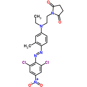 1-[2-[[4-[(2,6-Dichloro-4-nitrophenyl)azo]-3-methylphenyl ]ethylamino]ethyl ]-2,5-pyrrolidinedione Structure,63133-77-7Structure