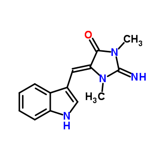 2-Imino-5-(1h-indol-3-ylmethylene)-1,3-dimethylimidazolidin-4-one Structure,63153-56-0Structure