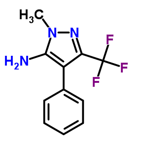 1-Methyl-4-phenyl-3-(trifluoromethyl)-1h-pyrazol-5-amine Structure,63156-74-1Structure