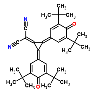 [2,3-Bis[3,5-bis(1,1-dimethylethyl)-4-oxo-2,5-cyclohexadien-1-ylidene]cyclopropylidene]propanedinitrile Structure,63165-89-9Structure